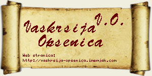 Vaskrsija Opsenica vizit kartica